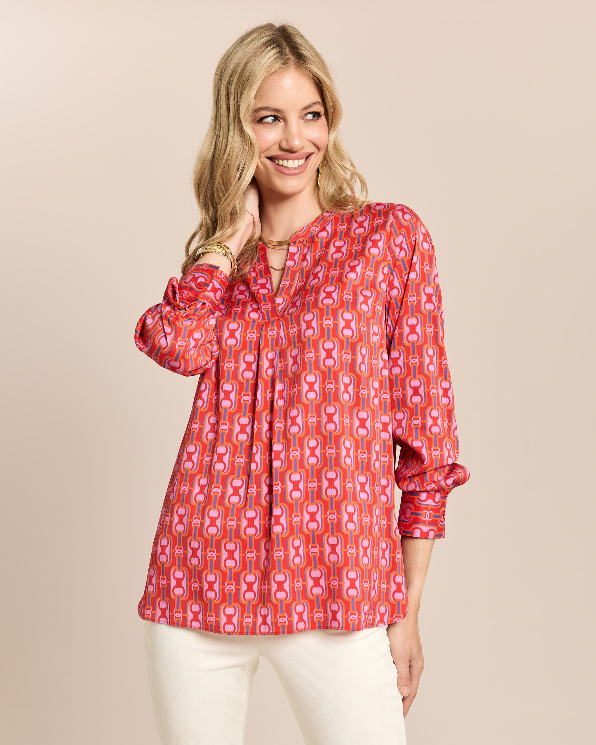 Produktabbildung für Bluse mit V-Ausschnitt