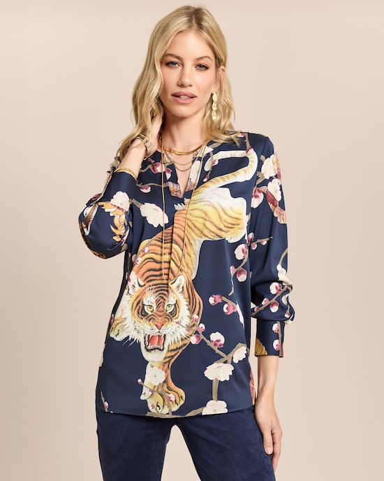 Produktabbildung für Bluse mit V-Ausschnitt