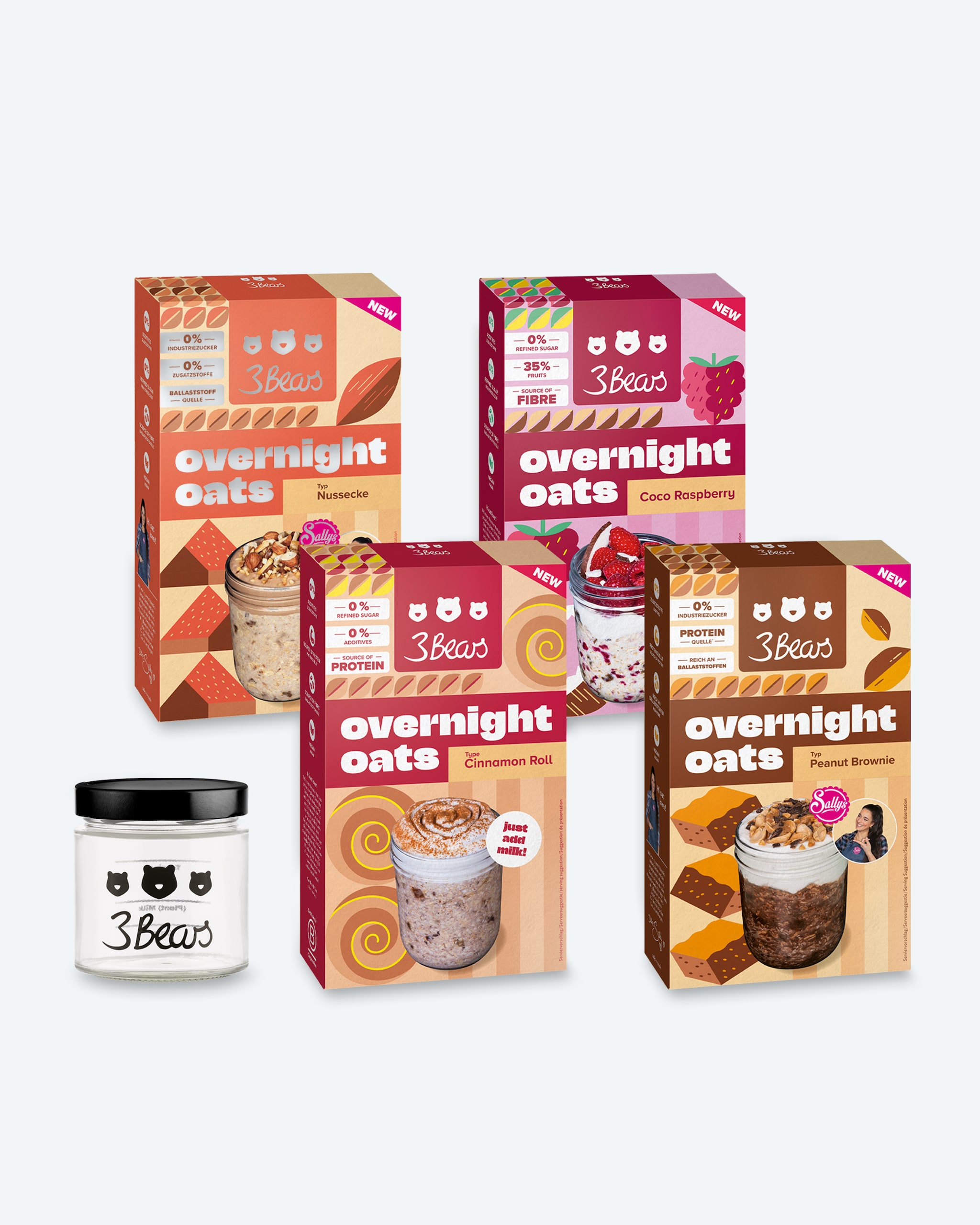 Produktabbildung für Overnight Oats 1.600 g mit Glas