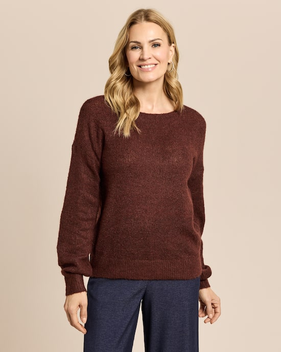 Produktabbildung für Strickpullover mit Ballonarm