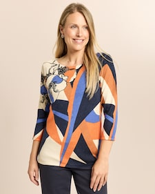 Produktabbildung für Pullover mit geometrischem Print