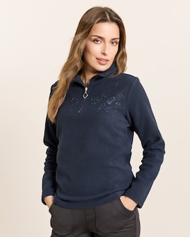 Produktabbildung für Fleece-Troyer mit Strass-Deko