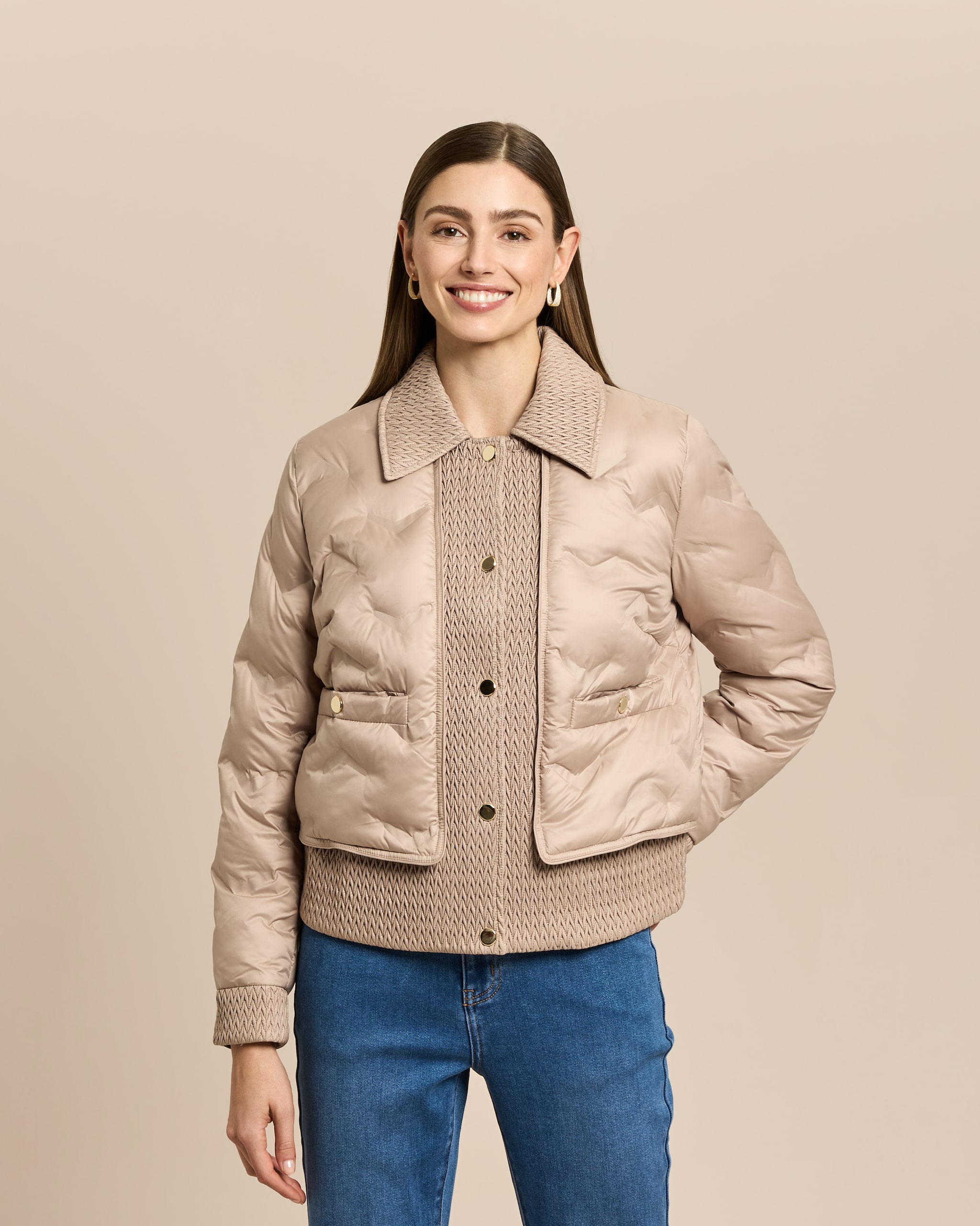 Produktabbildung für Steppjacke mit elastischem Stepp