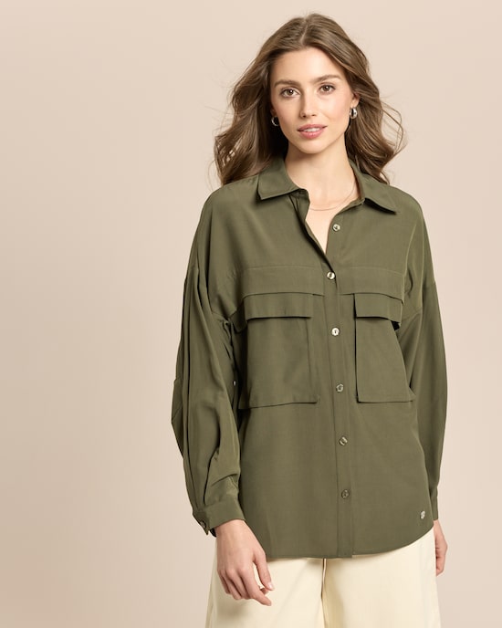 Produktabbildung für Bluse mit Brusttaschen