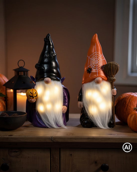 Produktabbildung für LED Wichtel "Halloween", 2tlg.