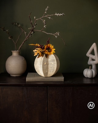 Produktabbildung 2 für LED Deko-Kürbis mit Sonnenblume