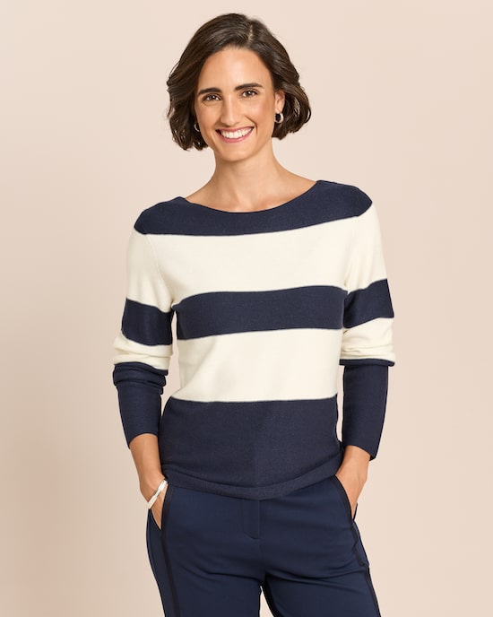 Produktabbildung für Pullover Colour-Blocking Streifen