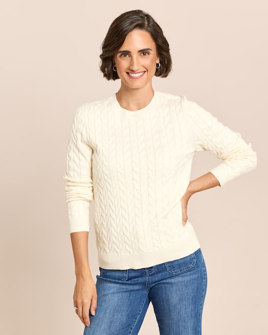 Produktabbildung für Pullover mit Allover-Zopfmuster