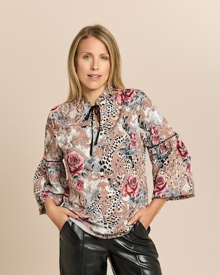 Produktabbildung 1 für Bluse mit Animal- und Blumenprint
