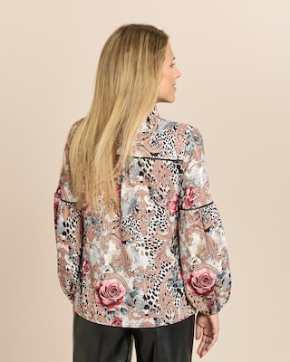 Produktabbildung 4 für Bluse mit Animal- und Blumenprint