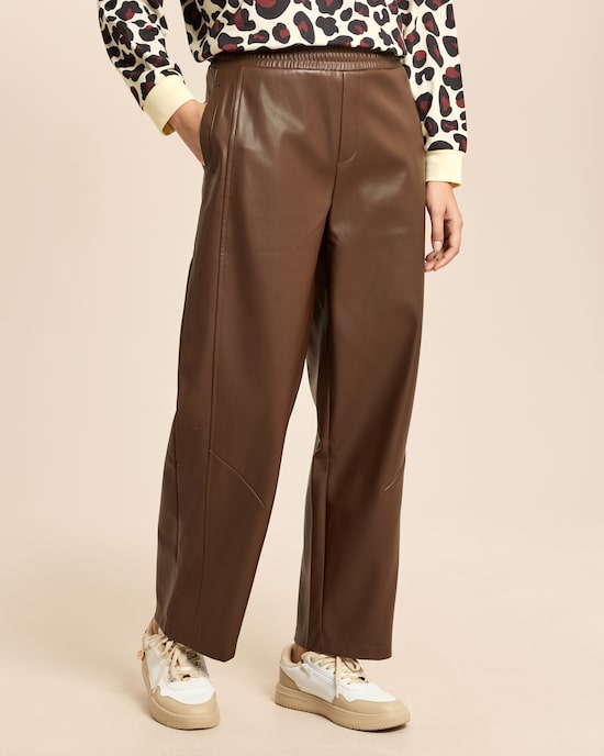 Produktabbildung für Relaxed Fit Hose aus veganem Leder