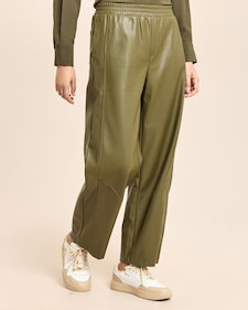 Produktabbildung für Relaxed Fit Hose aus veganem Leder
