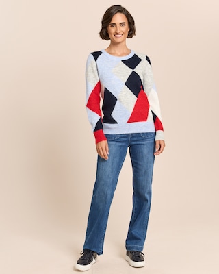 Produktabbildung 3 für Straight Leg Jeans aufgesetzte Tasche
