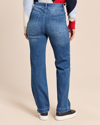 Produktabbildung 5 für Straight Leg Jeans aufgesetzte Tasche