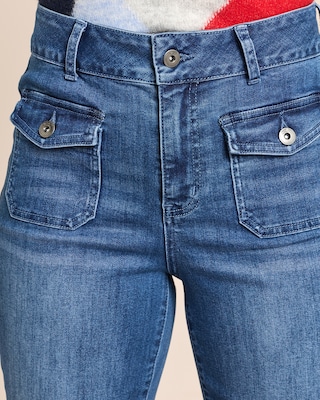 Produktabbildung 4 für Straight Leg Jeans aufgesetzte Tasche