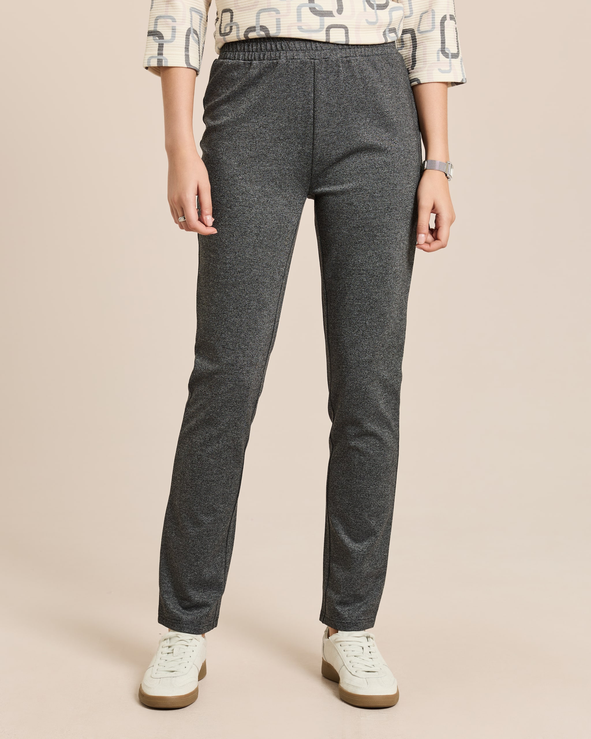 Produktabbildung für Slim Fit Schlupfhose Jacquard Jersey