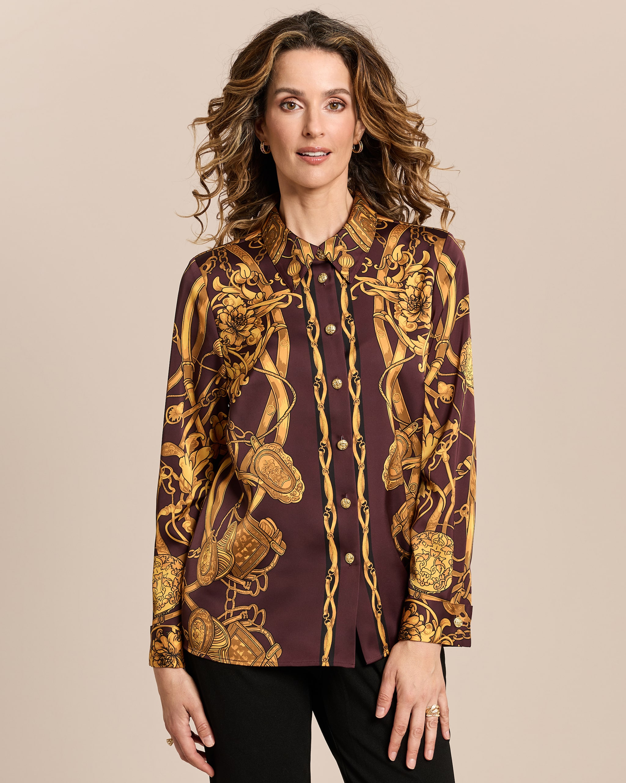 Produktabbildung für Bluse mit Ornamentdruck