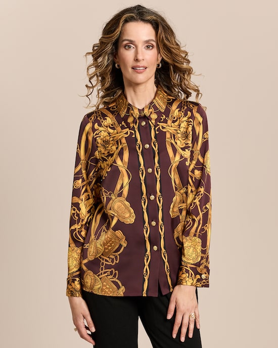 Produktabbildung für Bluse mit Ornamentdruck