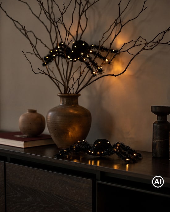 Produktabbildung für LED-Spinnen "Halloween", 2tlg.
