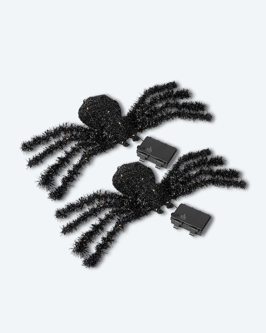 Produktabbildung für LED-Spinnen "Halloween", 2tlg.