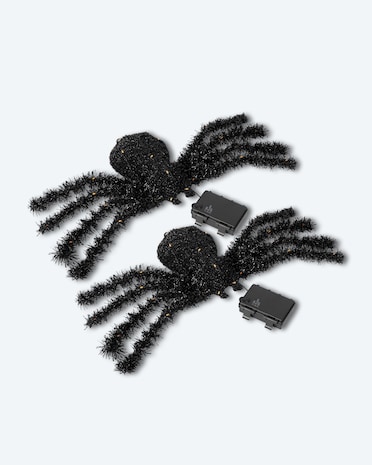 Produktabbildung für LED-Spinnen "Halloween", 2tlg.
