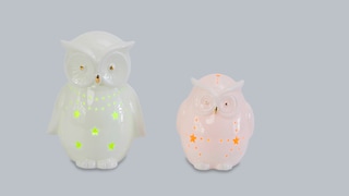 Produktabbildung 3 für LED Keramik-Eulen, 2tlg.