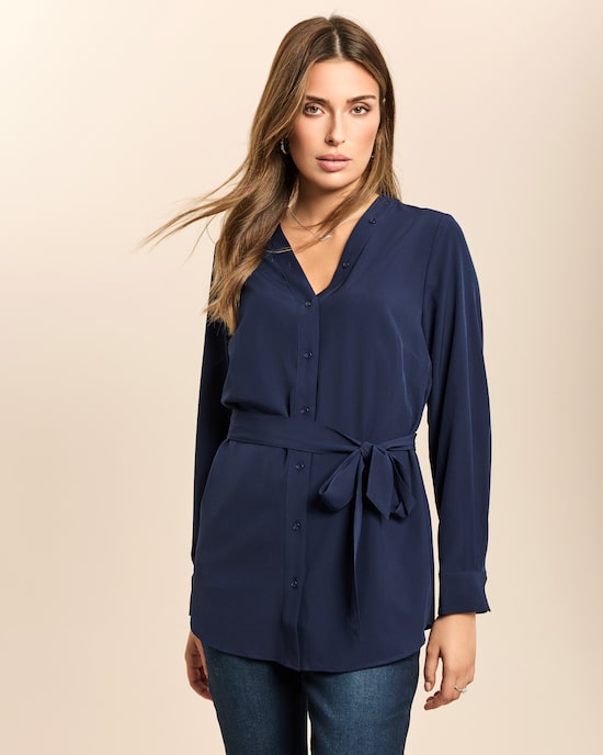 Produktabbildung für Longbluse mit Gürtel