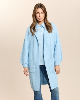 Produktabbildung für Longcardigan mit Zopfmuster