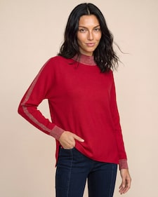 Produktabbildung für Pullover mit Metallic-Detail