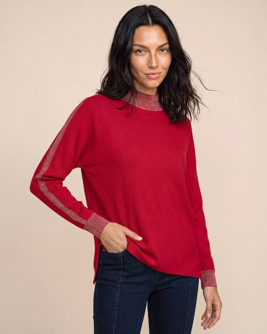 Produktabbildung für Pullover mit Metallic-Detail