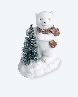 Produktabbildung 4 für Dekofiguren "Pinguin und Eisbär mit LED-Baum", 2tlg.