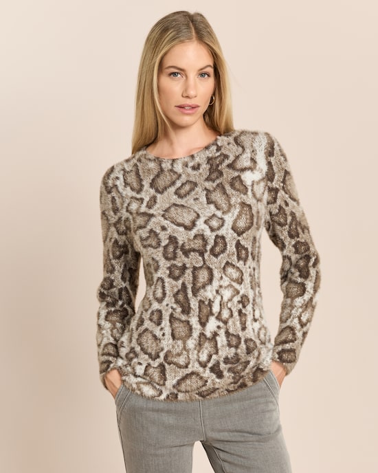Produktabbildung für Flausch-Pullover mit Pythonmuster