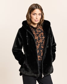 Produktabbildung für Webpelzjacke mit Kapuze