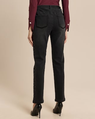 Produktabbildung 4 für Straight Leg Jeans mit Steinchen