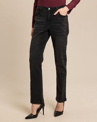 Produktabbildung 3 für Straight Leg Jeans mit Steinchen