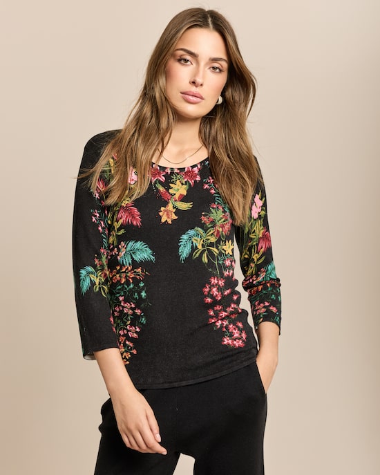 Produktabbildung für Classic Pullover Blumen