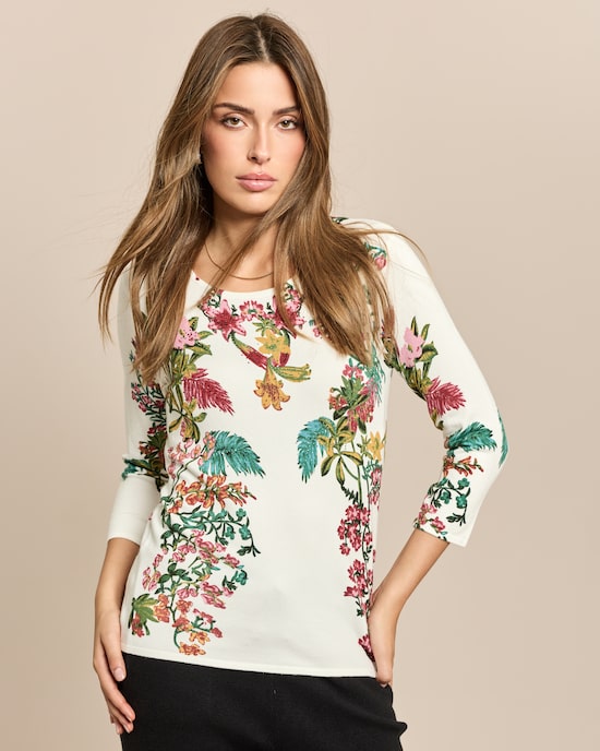 Produktabbildung für Classic Pullover Blumen