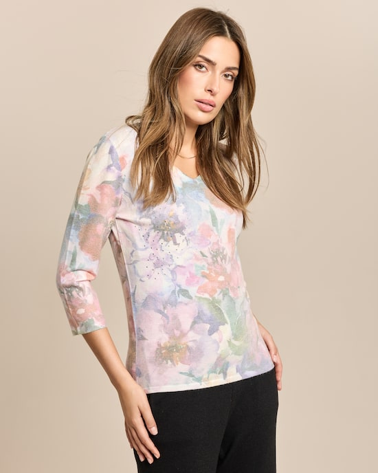 Produktabbildung für Soft Pullover Blütentraum