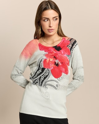 Produktabbildung 1 für Classic Pullover Blumen und Ornamente
