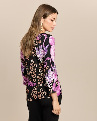 Produktabbildung 4 für Classic Pullover Leomuster mit Blumen
