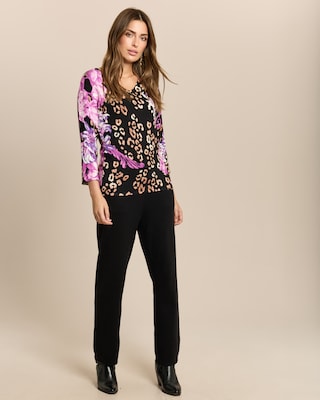 Produktabbildung 3 für Classic Pullover Leomuster mit Blumen