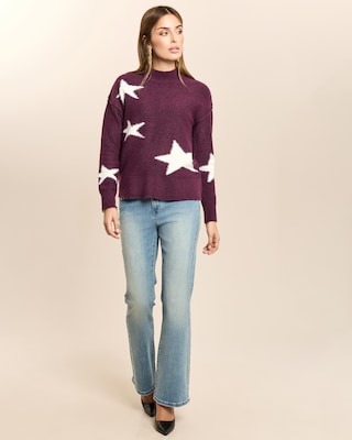 Produktabbildung 3 für Pullover mit Stern-Intarsien