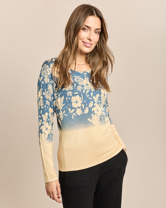 Produktabbildung für Pullover mit zweifarbigem Druck