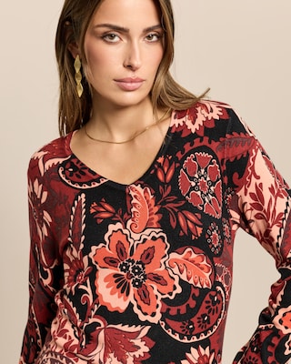 Produktabbildung 5 für Classic Pullover Paisley-Blüten