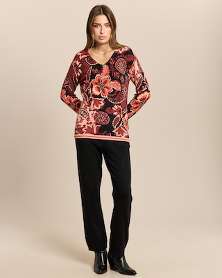 Produktabbildung 3 für Classic Pullover Paisley-Blüten