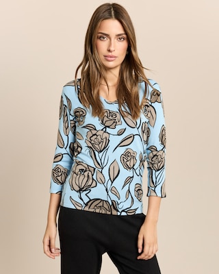 Produktabbildung 1 für Pullover gezeichnete Blumen