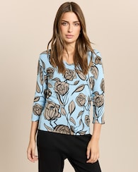 Produktabbildung für Pullover gezeichnete Blumen