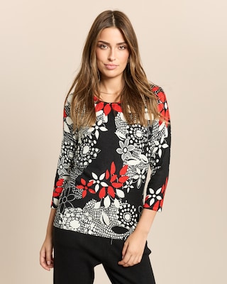 Produktabbildung 2 für Classic Pullover mit Blumendruck