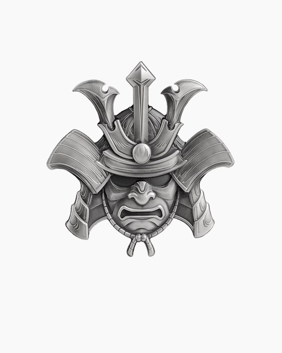Produktabbildung für Silbermünze Samurai-Maske 10 Unzen