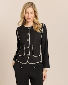 Produktabbildung für Blazer mit Kontrastborte